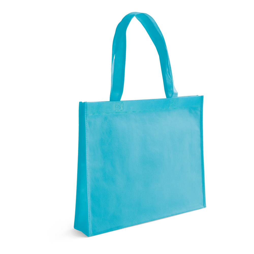 Sac shopping promotionnel avec anses 50 cm - SAVILE Bleu clair
